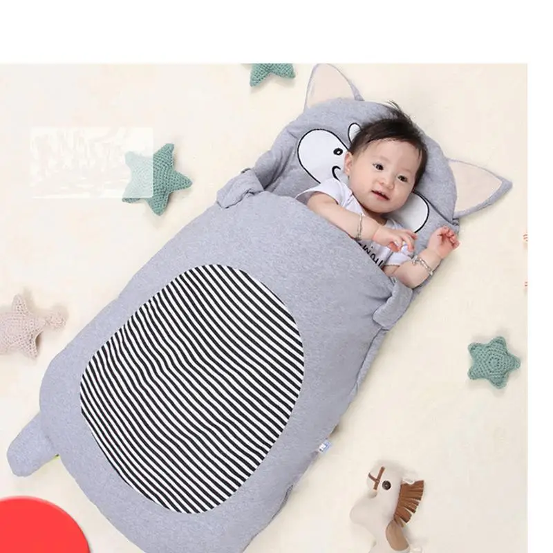 Baby Infant Cartoon Grey fox Sleeping Bag Winter Envelope For Newborns