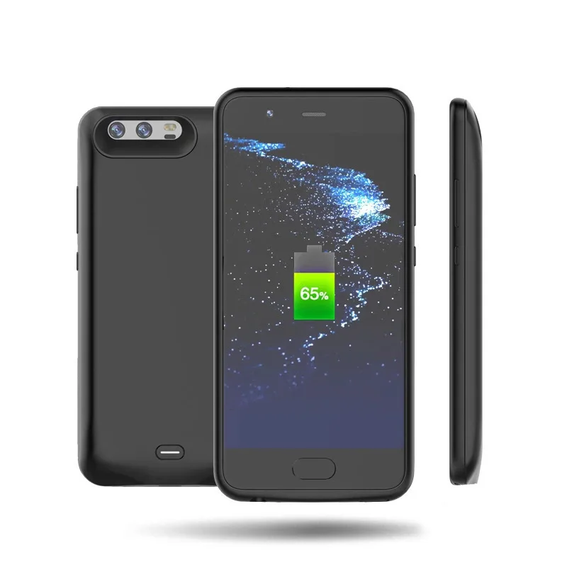 Чехол с аккумулятором для Huawei P10 Plus 5000 мАч тонкий силиконовый ударопрочный блок
