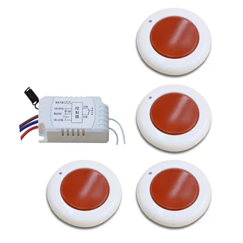 

Hot Sales 1CH 4pcs Receiver + Transmitter RF Wireless Remote Switch Momenrary Toggle Latched Adjustable 315/433mhz