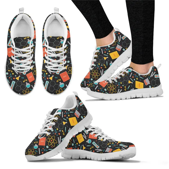 RH0348AQ FORUDESIGNS/кроссовки с изображением учёного; Женская Повседневная дышащая обувь на плоской подошве с сеткой; светильник; обувь; zapatos mujer; - Цвет: RH0348AQ