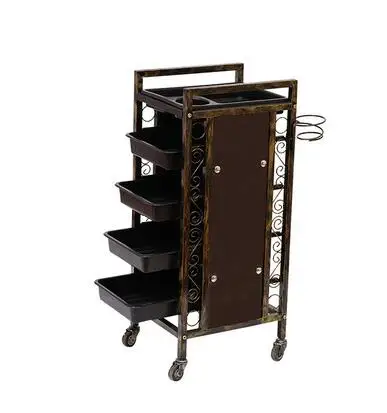 Beauty Salon Cart Hot Dye Cart Hair Salon Five Bars Barber Shop Cart Tool Cabinet.