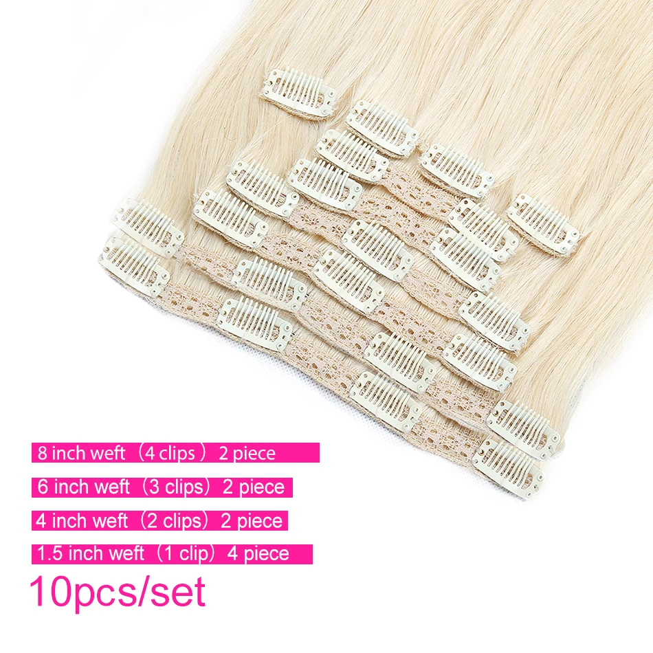 Clip in hair extension Human hair bundles brazilian hair (2)5