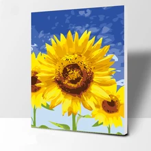 Хризантема номер картина маслом настенные картины украшение для Гостиной Холст животные цифровая живопись принты без рамки