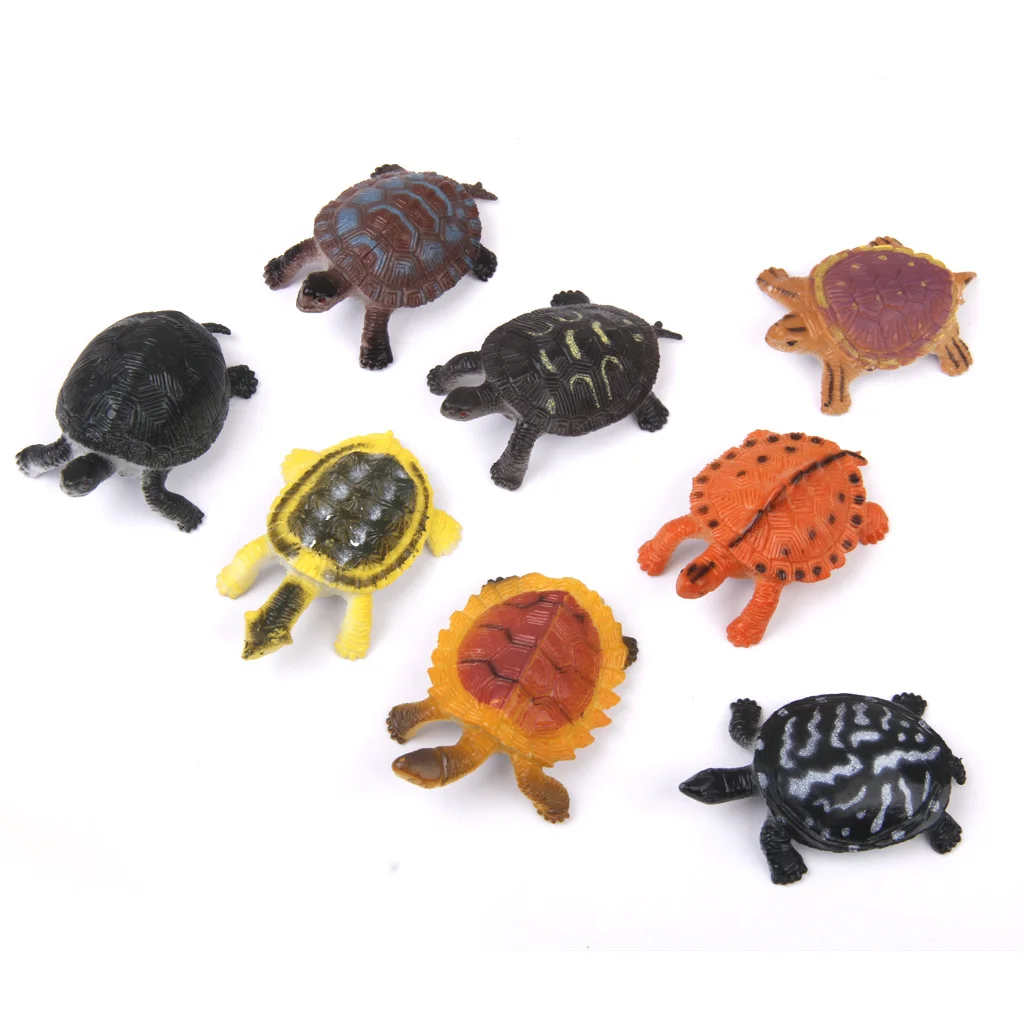 20pcs Multi-color Sea Turtles Animals Model Toys Marine Beach Party Favors