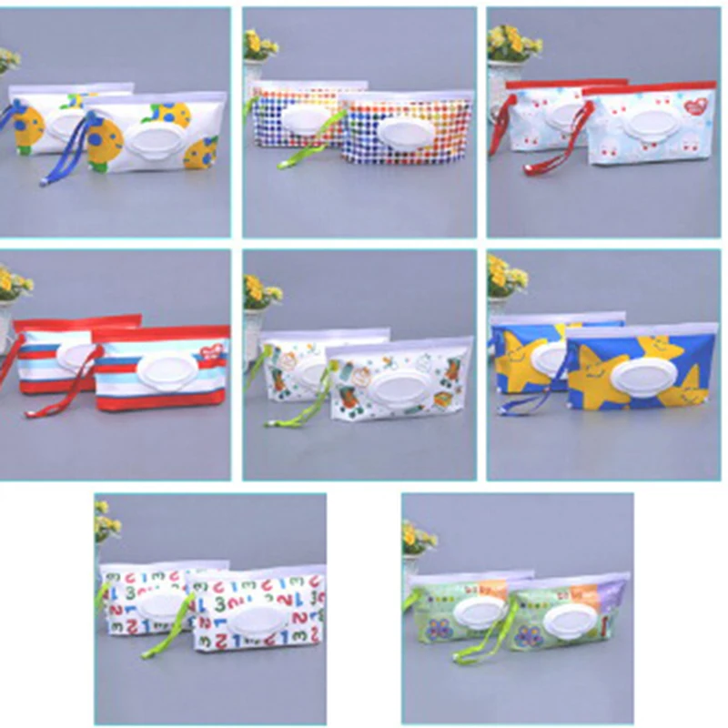 Easy carry Eco friendly Wet Wipes Bag Clean Wipes Carrying Case