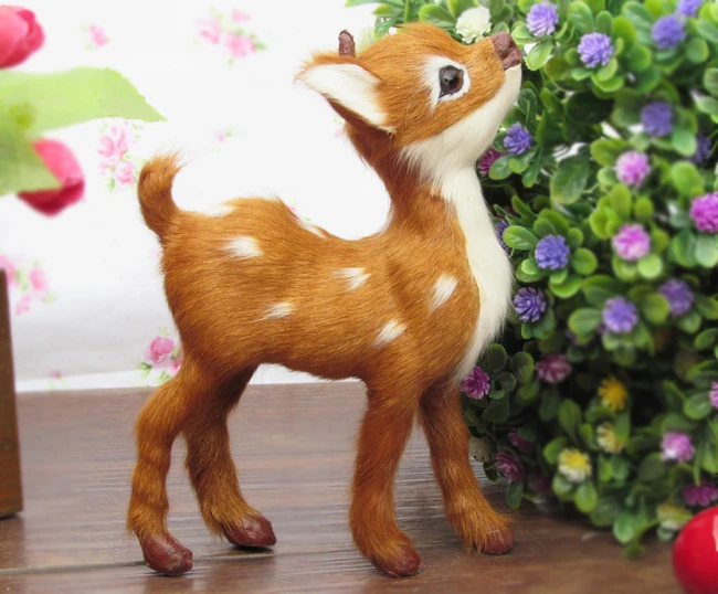 mini cute simulation deer baby toy lifelike sika deer model11x4x14cmin