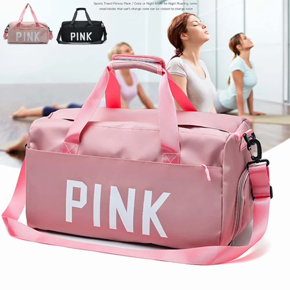 

2019 black Print Outdoor Waterproof Nylon Sports Gym Bags Men Women Girls Training Fitness Travel Handbag Yoga Mat Bag