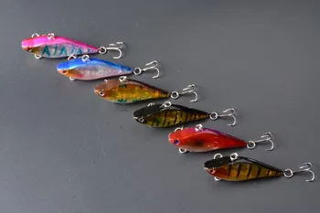 

NEW BAIT 6CM 13.1G 8#hooks fishing lure laser Game Vibe lure hand plastic fishing lure Vibration swimming fishing bait #VI017