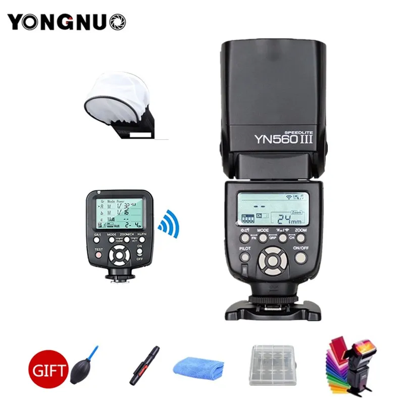 3 шт. YONGNUO YN560III YN560 III Вспышка Speedlite общий беспроводной+ YN560-TX триггер для камеры Canon Nikon