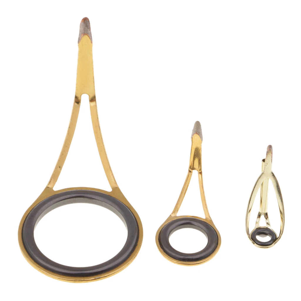 9pcs Fishing Rod Guide Top Tip Eye Ring Rod Repair Kit For Rod Building Cana de pescar de guia canne a peche guide
