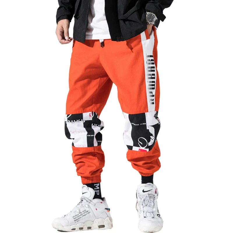 Men Harem Pants Cotton Streetwear Sweatpants Fashion PrintedDesign ...