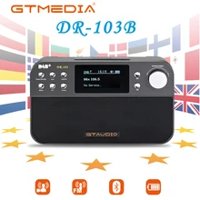 GT медиа DR103B портативный цифровой радио FM RDS часы/будильник/сон портативный DAB полный диапазон мира приемник FM(87,5-108 МГц) радио FM