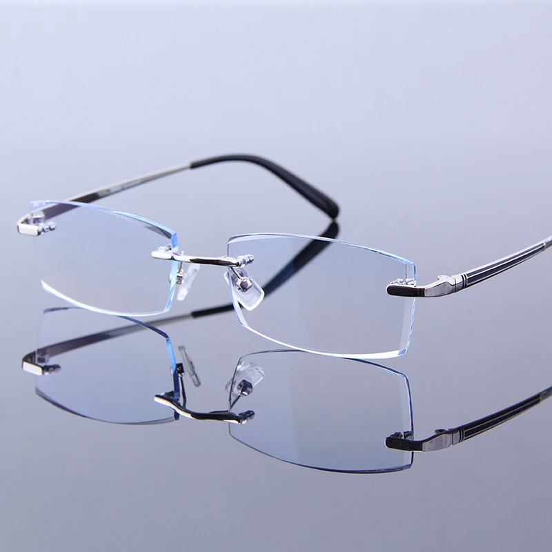 

Rimless Frames Reading Glasses Korean For Men Eyeglasses Luxury Male Complete Spectacle Prescription Computer Eye Glasses gafas