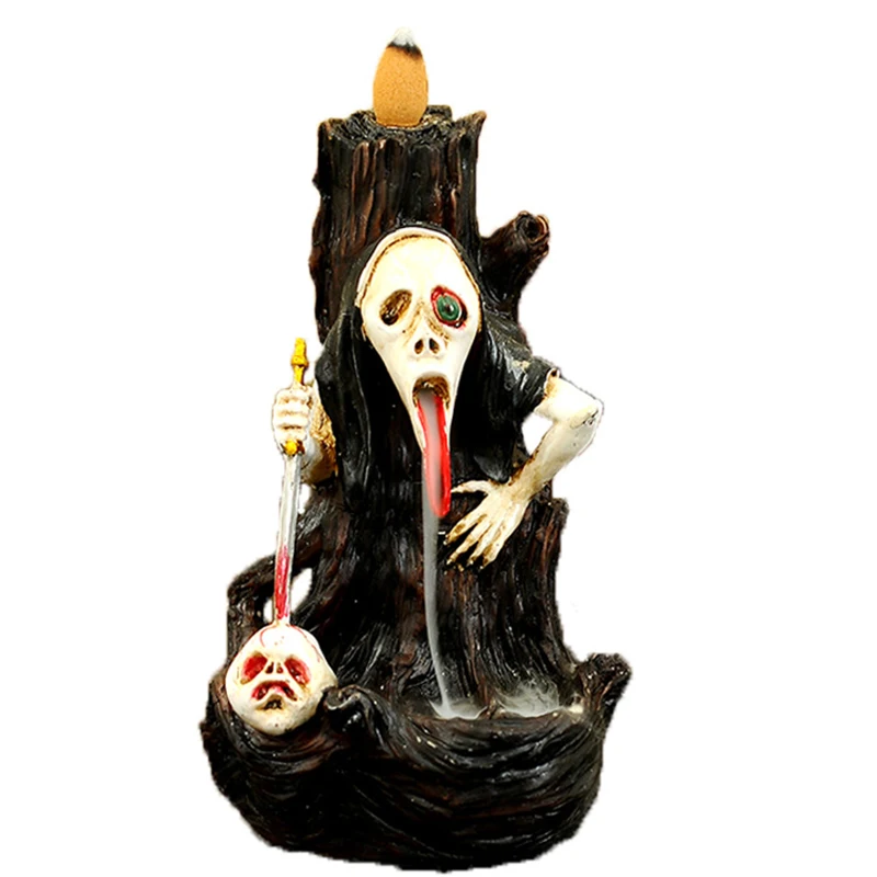 

Fearful Ghost Model Resin Censer Ornament Home Desktop Resin Ghost Censer Decoration Accessorie Minimalist Kids Halloween Gifts