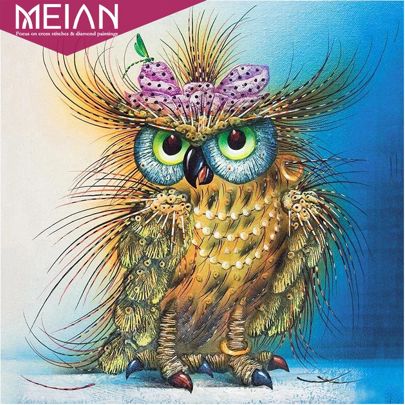 

Meian,Full,Diamond Embroidery, "Straw Owl",5D,Diamond Painting,Cross Stitch,3D,Diamond Mosaic,Needlework,Crafts,Christmas,Gift