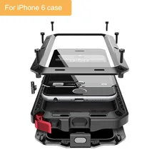Классический роскошный металлический корпус для iPhone 6 Броня открытый противоударный алюминиевый жизнь водонепроницаемый чехол тяжелых полный защитный