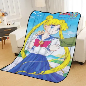 

New Arrival Sailor Moon Blankets Printing Soft Nap Blanket On Home/Sofa/Office Portable Travel Cover Blanket