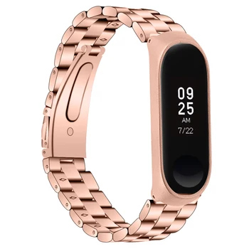 

2020 smart Stap for Xiaomi Band 3 Strap for Mi Band 3 Metal Wrist Strap Bracelet for Mi Band3 4 Smart Watch Band Strap