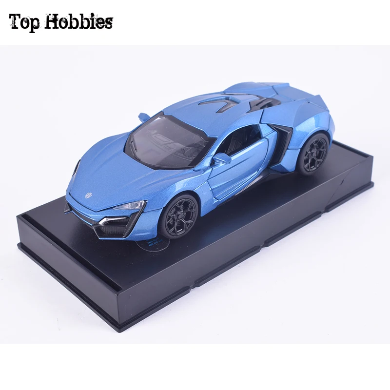 Синий 1:32 Форсаж Lykan Hypersport сплава модели автомобиля Diecasts транспортных средств игрушечные лошадки Металлический Игрушечный Автомобиль для