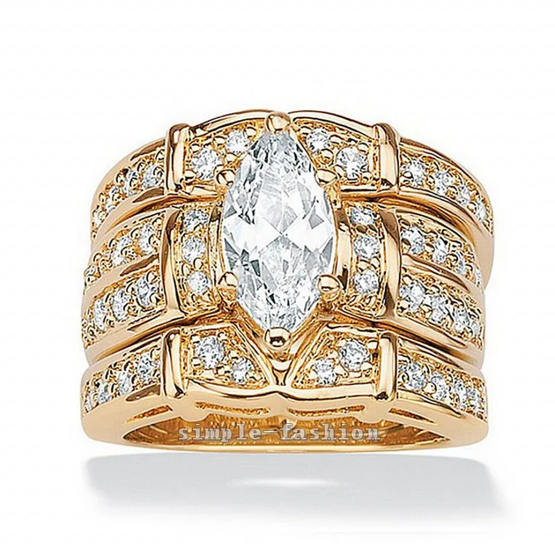 fashion jewelry lovers engagement ring fashion jewelry marquise cut 3ct cz birthstones ring yellow gold gf wedding band ring set - Yellow Gold Wedding Ring Sets fashion jewelry lovers engagement ring fashion jewelry marquise cut 3ct cz birthstones ring yellow gold gf wedding band ring set - Yellow Gold Wedding Ring Sets