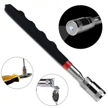 Mini Telescopic Magnetic Magnet Torch Pen Handy Tool for Picking Up Iron Ring Nut Bolt Extendable Pickup Flashlight Rod 19-69CM mini real stick neodymium imanes led pick up tool telescopic magnetic magnet tool for picking up nuts and bolts