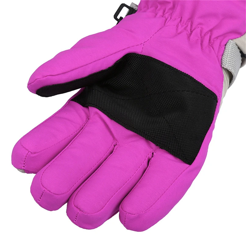 1 pair Anti-Slip Cycling Gloves Full Finger Child Winter Warm Waterproof Windproof Snow Snowboard Ski Sports Gloves #4NV28 (12)