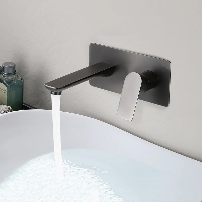 Preise Bad Waschbecken Mischer Becken Wasserhahn Wand Montiert Waschbecken Wasserhahn Wasserfall Wasserhahn Mischer Messing Wasserhähne Weiß Gold grau