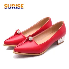 Большие размеры; повседневные женские лоферы на низком толстом каблуке; искусственная кожа; острый носок; стразы; вечерние туфли для офиса; пикантные летние женские туфли на плоской подошве