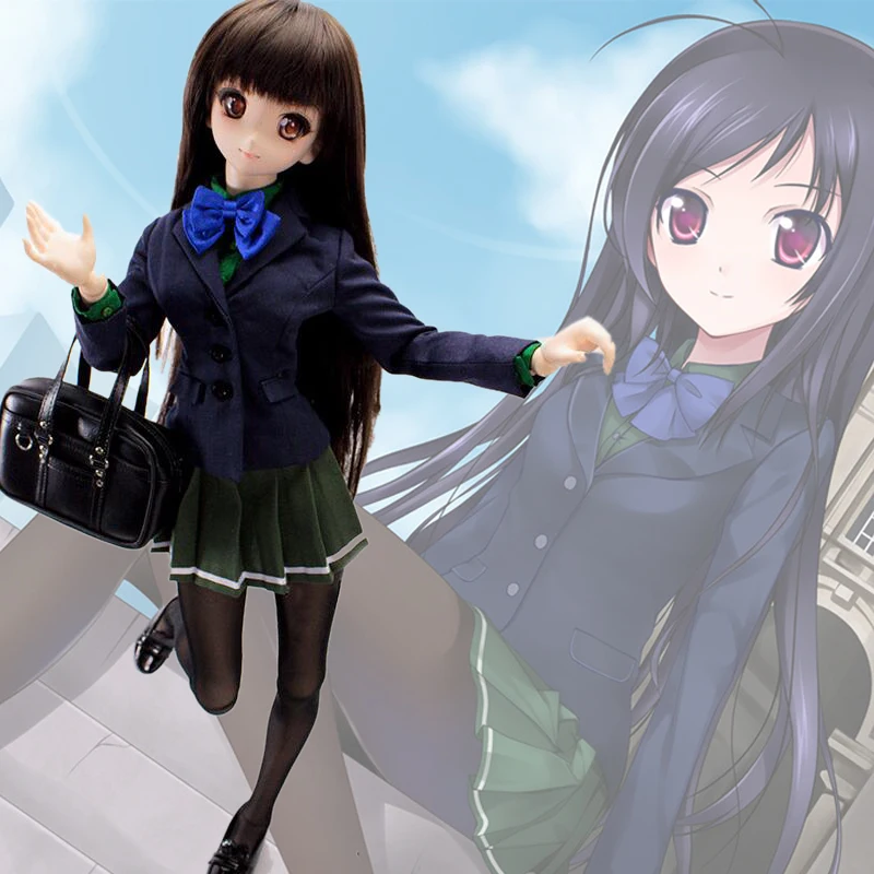 Accept Custom COS Accel World Kuroyuki hime Cosplay Student uniforms Suit For 1/3 BJD SD DD DDL Doll Clothes Accept Custom COS Accel World Kuroyuki hime Cosplay Student uniforms Suit For 1/3 BJD SD DD DDL Doll Clothes