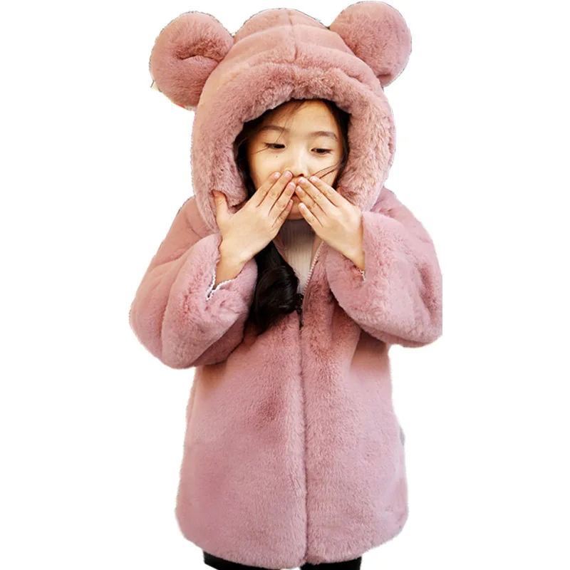 

2018 new children's boys jacket in the long section of the girls in the children's wool coat baby thickening plus coats FPC-155