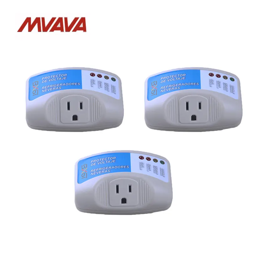

Free Shipping,MVAVA 3 Pack US Standard Electrical Surge Protector HOME Appliance AC90-135V Voltage Brownout Outlet Power Socket