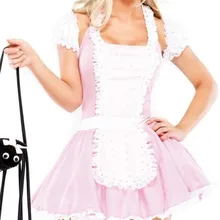 Дешево Горячая розовый костюм принцессы 3S1299 сексуальный Французский костюм горничной на Хэллоуин