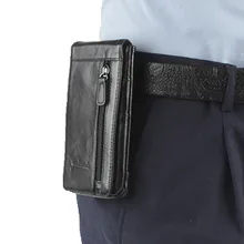 Лидер продаж, мужская сумка из натуральной кожи, известный бренд, поясная сумка, чехол для мобильного телефона, держатель для карт, кошелек, сумка на крючок, ремень, подарок для папы, Новинка