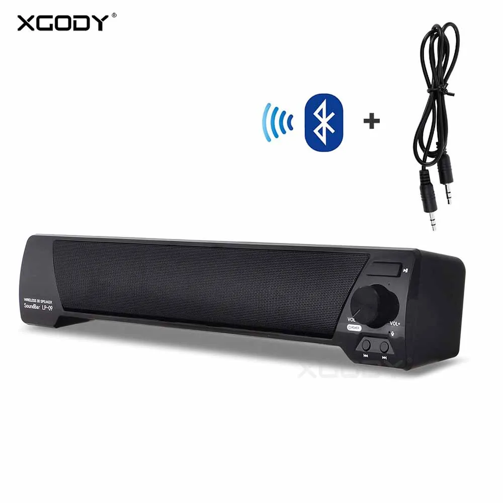 In Stock XGODY Bluetooth Speaker with Mic Handfree FM Radio USB TF Card Player Wireless Soundbar for Computer for iPhone for TV In Stock XGODY Bluetooth Speaker with Mic Handfree FM Radio USB TF Card Player Wireless Soundbar for Computer for iPhone for TV