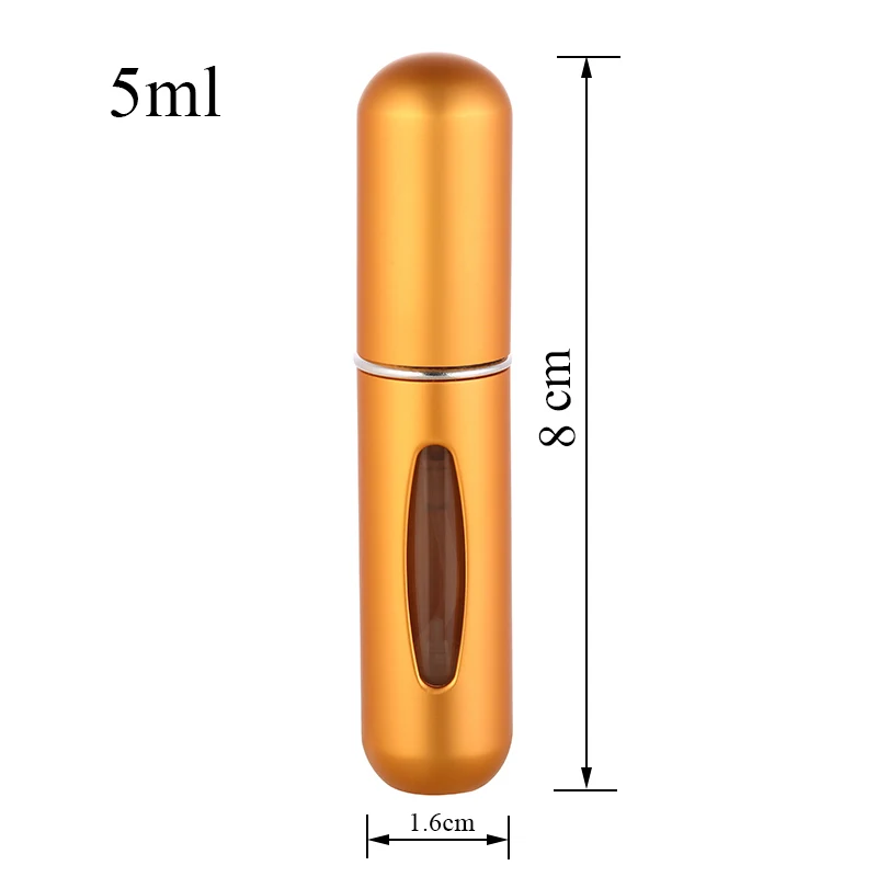 5 мл многоразовый мини флакон-спрей для духов, Алюминиевый распылитель, портативный косметический контейнер для путешествий, флакон для духов, ароматизатор, насос