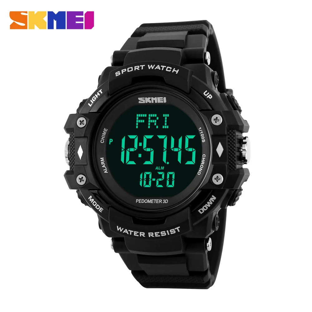 

New SKMEI Life Men 3D Pedometer Heart Rate Monitor Calories Counter Fitness Tracker Digital Display Watch Outdoor Sports Watches