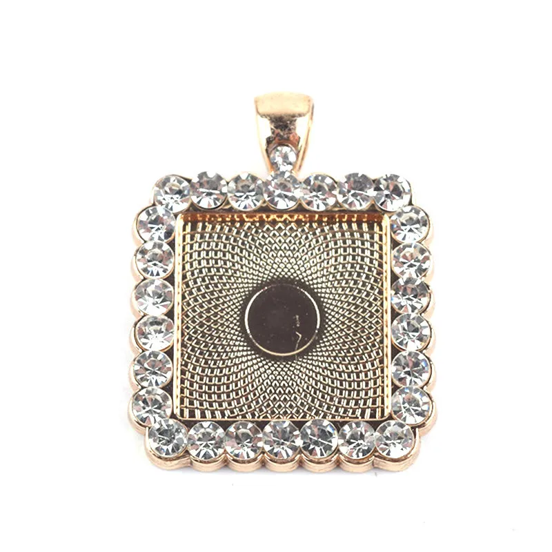 3pcs blank necklace pendants diy kc gold plating metal jewelry blanks