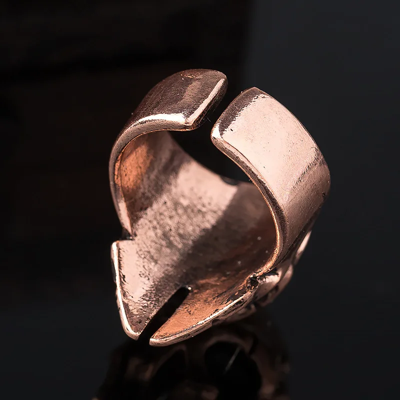 Спартанский ГЕРОЙ шлем маска кольцо для мужчин Винтаж Панк Байкер ювелирные изделия мужской Прохладный античный серебряный золотой цвет палец кольца