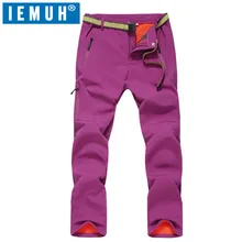 Бренд IEMUH, размер M-3XL, женские зимние лыжные штаны, флисовые софтшелл, Походные штаны, уличные брюки, походные, беговые штаны, HI-Q
