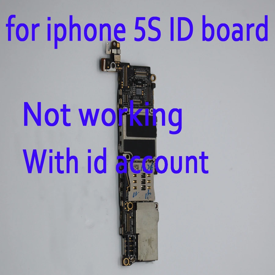 

Free Shipping For iphone 5S With ICloud ID lock motherboard 16gb NOT working,This board cannot enter the system,use to repair