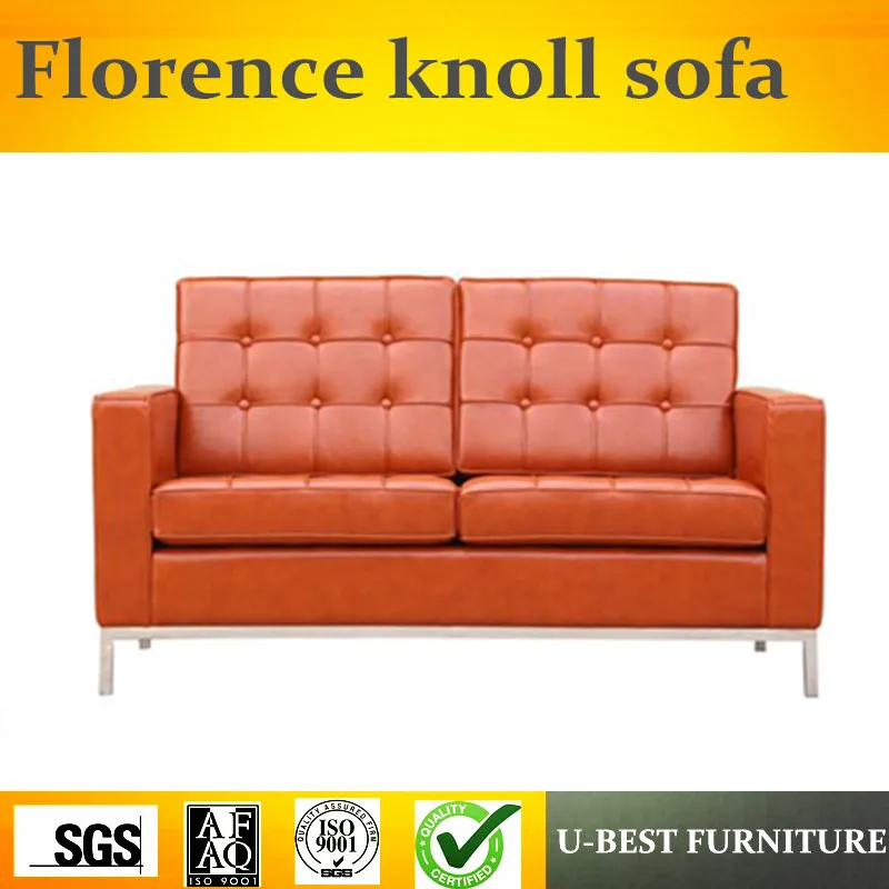 

U-BEST Hot Sale High Quality Florence Knoll Replica Sofa two seat leather sofa