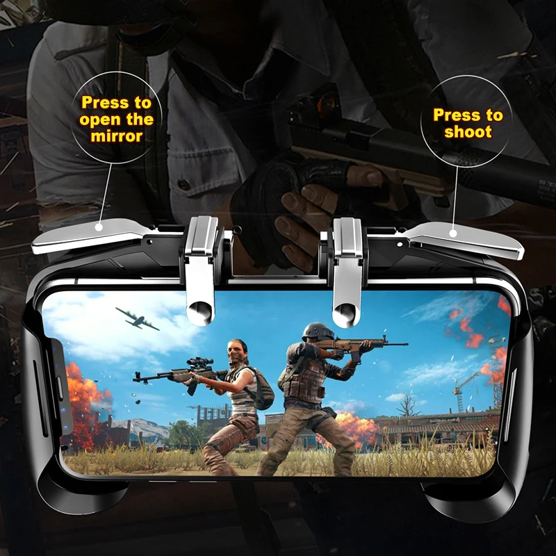 PUBG Mobile Gamepads With High sensitive For Mobile Gaming PUBG Controller Gamepads Joystick Metal Handle Gamepads L1 R1 Trigger