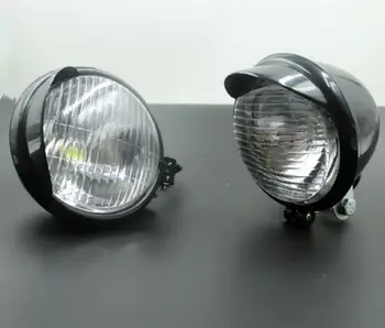

Pair White LED ANGEL EYE Spot Fog Lamp Head light For Honda Rebel 250 Yamaha V Star 650 Suzuki Boulevard Kawasaki Vulcan 1700