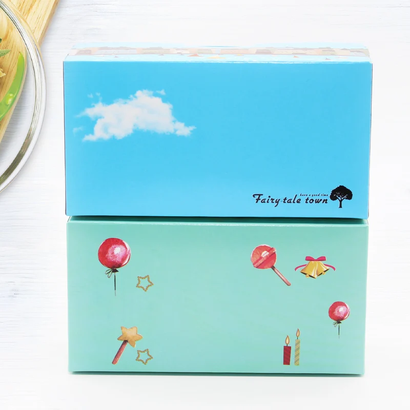 20 шт. Подарочная бумажная коробка с окном для детей самолет сказочный город крафт
