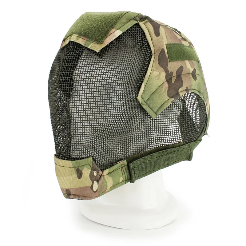  2019 New Airsoft mask full face mask military war game steel mesh paintball protective mask tactica
