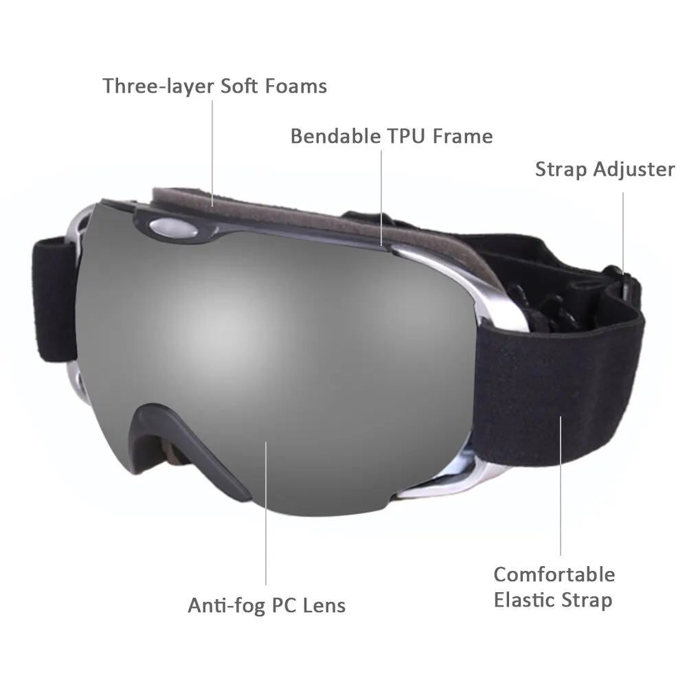 OGT Ski Goggles Double Layers Uv Protection Men Women Snow Snowboard Goggles Anti-Fog Ski Mask Glasses For skiing snowboarding OGT Ski Goggles Double Layers Uv Protection Men Women Snow Snowboard Goggles Anti-Fog Ski Mask Glasses For skiing snowboarding