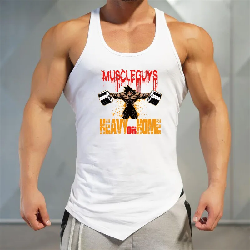 

Muscleguys brand Cartoon Fitness cotton gym clothing men workout sleeveless shirt men bodybuilding tank tops