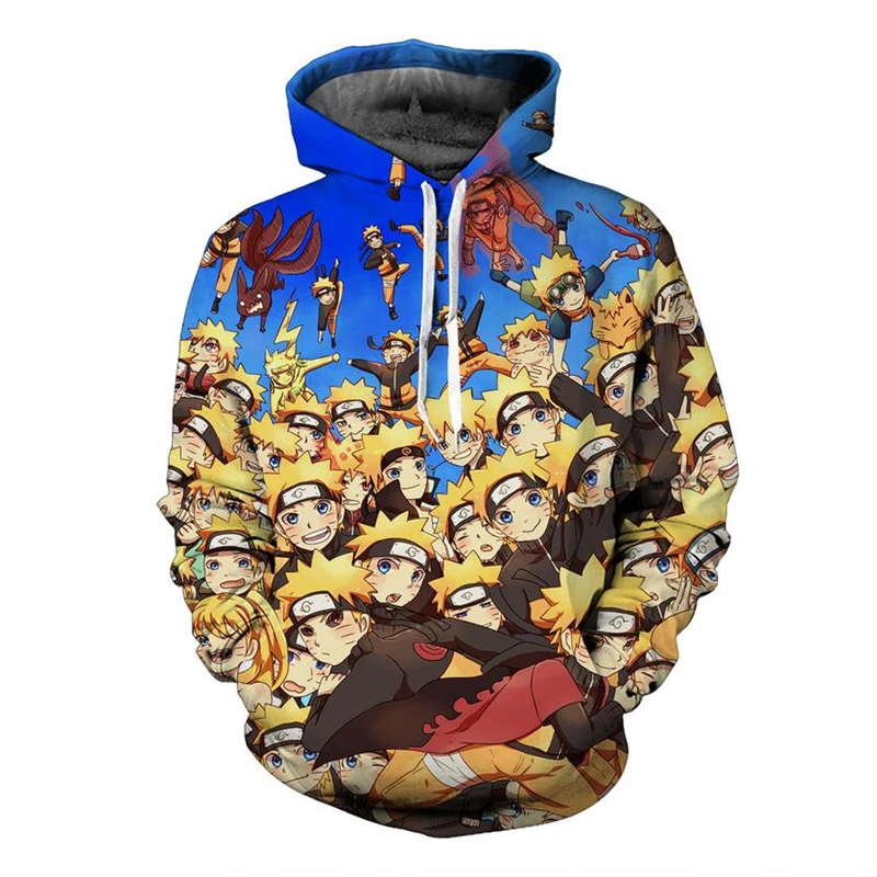 2017 Autumn Design Anime Naruro Fashion Hoodies characters Uzumaki Naruto 3d print Unisex Hip Hop Hooded Sweatshirt D3852 | Женская