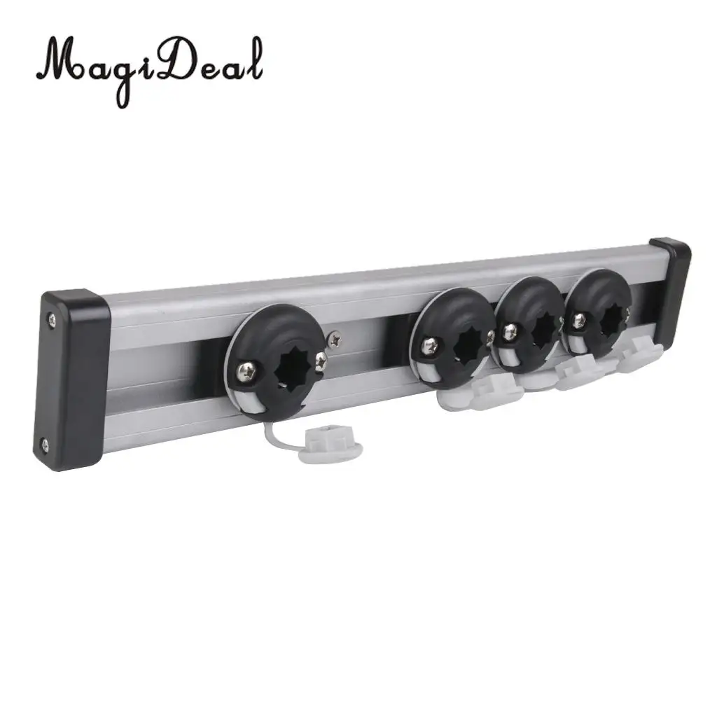 MagiDeal Durable Marine 20 Inch AlumInum Alloy Mounting Track for Canoeing Kayak Inflatable Fishing Boat Dinghy Replacement Acce