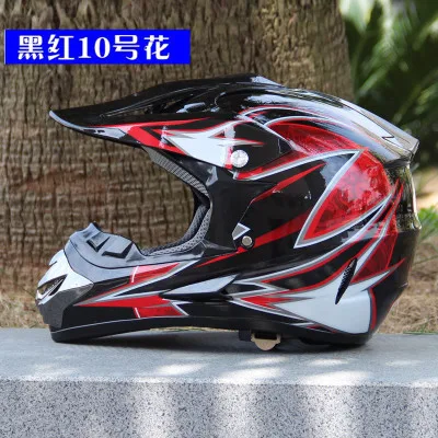 Мотоциклетный гоночный шлем велосипедный шлем Дорожные внедорожные шлемы - Цвет: Красный